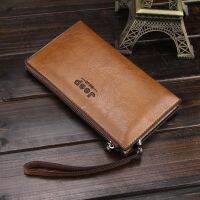 ✔ New Mens Long Wallet Zipper Handbag Fashion Business Mens Clutch Student Handbag