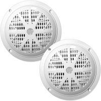 Pyle 5.25 Inch Dual Marine Speakers - 2 Way Waterproof and Weather Resistant Outdoor Audio Stereo Sound System with 100 Watt Power, Polypropylene Cone and Cloth Surround - 1 Pair - PLMR51W (White) White Speakers