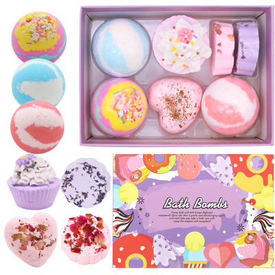 【Loose】COD 7 ชิ้น / กล่อง bath bomb บาธบอมตีฟอง ชุดเกลือระเบิด หลายรูปทรง