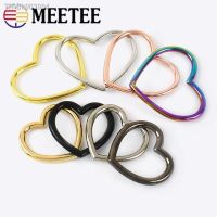 ☂☄ 10Pcs Meetee Alloy Metal Heart Circle Rings Buckles DIY Collar Choker Leather Leg Ring Garter Belt Making Accessories