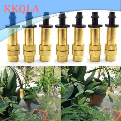 QKKQLA 10pcs 4/7 Tube Copper Spray Nozzle Fogger Watering Irrigation Misting Cooling Brass Sprinkler for Gardening System