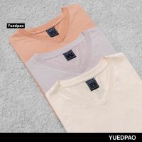 Yuedpao ยอดขาย No.1 รับประกันไม่ย้วย 2 ปี ผ้านุ่ม เสื้อยืดเปล่า เสื้อยืดสีพื้น เสื้อยืดคอวี_SET SUMMER