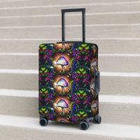 Magic Mushroom Print Suitcase Cover Unicorns Mushrooms Cruise Trip Protection Flight Strectch Luggage Supplies