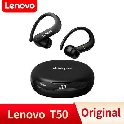 Lenovo หูฟังบลูทูธ5.3 TWS T50กีฬาหูฟังไร้สายหูฟังไฮไฟลดเสียงรบกวนหูฟังพร้อมไมโครโฟนกันน้ำ