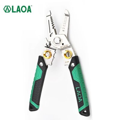 ✉✔ LAOA 7 In 1 Wire Stripper Iron Copper Wire Cutter Cable Cutter Wire Crimping Pliers Clamper Splitting Winding Electrician Tool