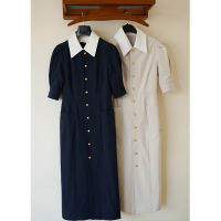 Spot parcel post Products in Stock New Slim Fit Slimming R Detachable Shirt Collar French Dress