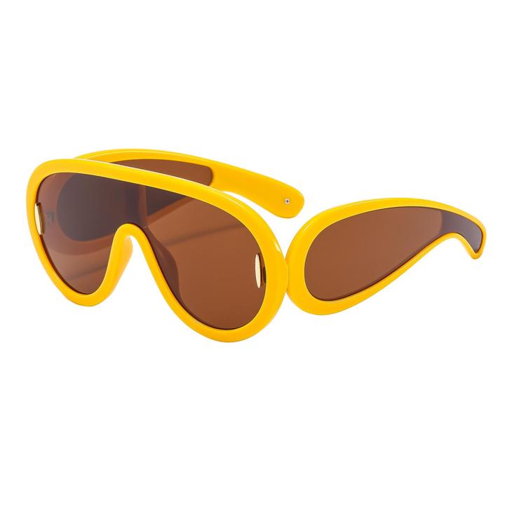 yotigar-แว่นตากันแดดผู้หญิง-แว่นตากันแดดขนาดใหญ่สบายสำหรับผู้ชายใบหน้าเล็กชาเหลืองเดินป่า