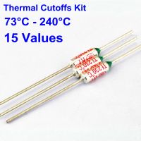 75pcs Thermal Fuse 10A 250V Thermal Cutoffs 73C degree - 240C degree Temperature fuse 15 Values each 5pcs assortment kit