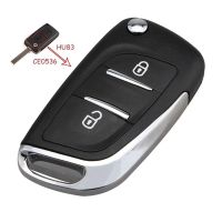 dvfggv 2 Buttons Remote Car Key Fob Shell Case Uncut Blade for Peugeot 307 408 308 3008