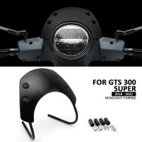 ใหม่พอดีสำหรับ VESPA GTS300 Super GTS 300 2018-2022อุปกรณ์เสริมรถจักรยานยนต์กีฬาสีดำกระจกบังลมที่บังแดดหน้ารถยนต์