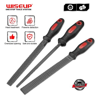 WISEUP 1PCS Flat/Round/Half-Round Shape Wood Rasp Files Set Woodworking Tools For Craft Carving Wood Carving Tools
