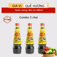 Nước Tương Tâm An 480ML GIA VỊ QUÊ HƯƠNG Combo 3 chai