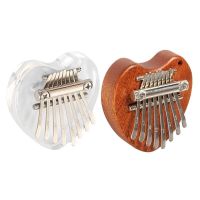 ของเล่นเครื่องดนตรีสำหรับเด็กเปียโน Kalimba Thumb ขนาดเล็กรูปหัวใจใช้งานง่ายสำหรับมือใหม่หัดเล่นดนตรี