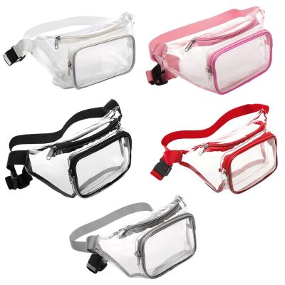 Clear Fanny Pack Waterproof Waist Bag Tote Bag Stadium Approved Clear Purse Transparent Adjustable Belt Bag Running Waist Bag Running Belt