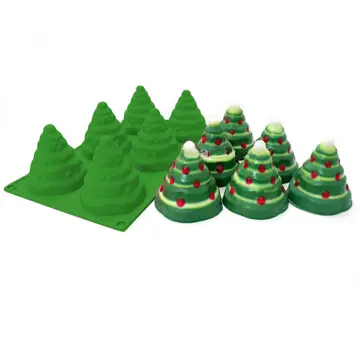 3D Christmas Tree Silicone Mold for Mousse Cake Baking Ice -  Sweden