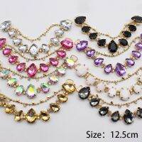 DIY Water Drop Rhinestone Herringbone Slipper Chain Fashion Women Sandals Decorative Accessories Swimwear Link Decorative Chain Headbands