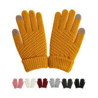 wenchengbo®1 Pair Cold-resistant Gloves Widely Use Imitated Cashmere Touch Screen Unisex Warm Mittens for Winter