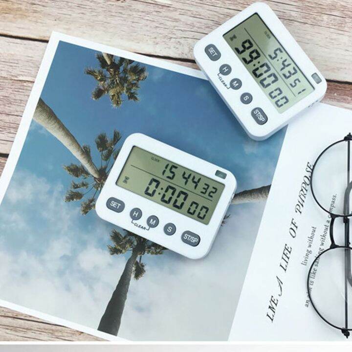 HJKF Silent Timer Vibration Dual screen Cooking Timer LCD Reminder