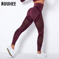 RUUHEE Seamless Leggings Women 2021 Yoga Pants Hollow out Workout Sportswear FitnessHigh Waist Leggings Gym Leggings Girl