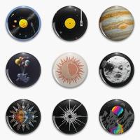 Solar System Vinyl Record Music Everywhere Planet Space Soft Button Pin Customizable Lover Badge Funny Cartoon Hat Clothes Fashion Brooches Pins