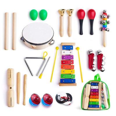 Musical Instruments for Toddler with Carry Bag,12 in 1 Music Percussion Toy Set for Kids with Xylophone,Rhythm Band,Tambourine,Maracas,Wrist Bell,Egg Shakers for Toddlers,Kids