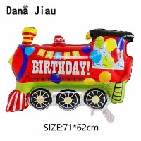 High quality 10 years old boy cartoon Happy Birthday red train balloon Party Decoration ballon hotel Scene layout tool supplier