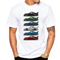 Men Clothing Summer T-Shirt 911s Car Print T Shirt Boy Cool Tees Hip Hop Style Casual White Tops 350z Biker Lovers Tee Shirt  YG6Q