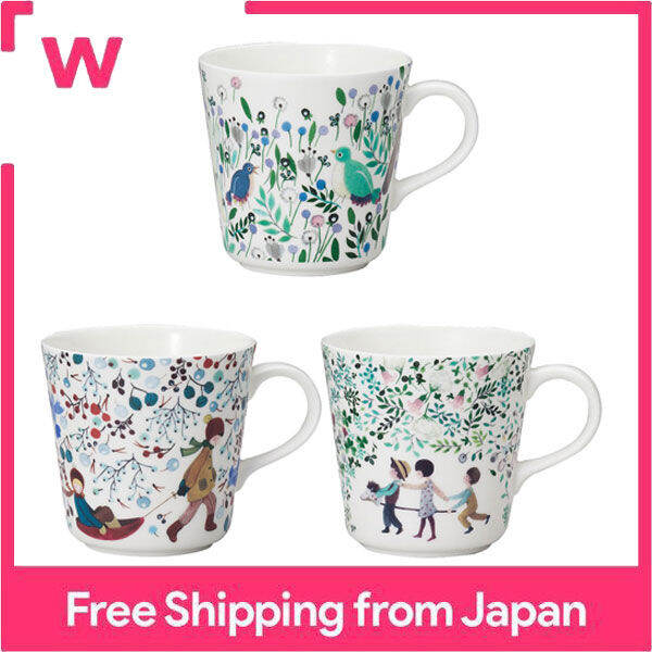 [NARUMI JAPAN] Anna Emilia Porcelain Coffee Mug with Message 340 ml