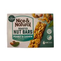 ไนท์&amp;เนเชอรัล ถั่วเม็ดมะม่วงหิมพานต์ 192ก. ✿ Nice&amp;natural Nut Bars Peanut Cashew 192G.