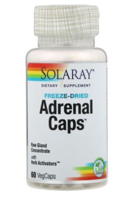 Solaray, Freeze-Dried Adrenal Caps , 60 VegCaps