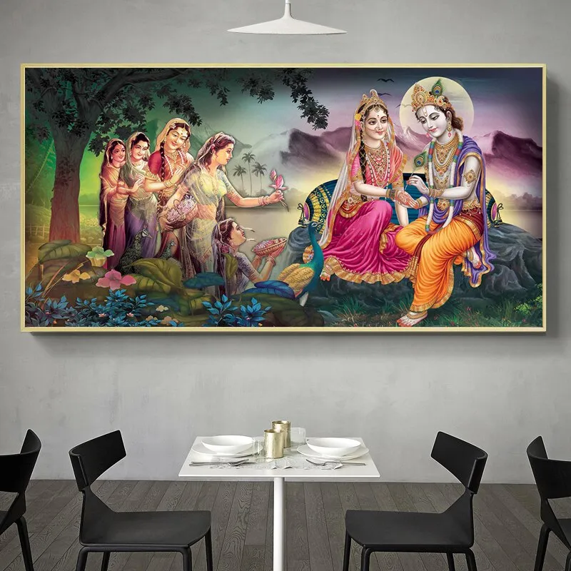 60x120CM Lord Hindu God Canvas Painting HD Print Krishna Buddha Ganesha Wall  Art Picture Gift Unframed | Lazada