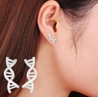 Oly2u New Fashion DAN Jewelry Earrings For Women Chemical molecules ear brincos 2018 DNA Science Stud Earring boucle d 39;oreille