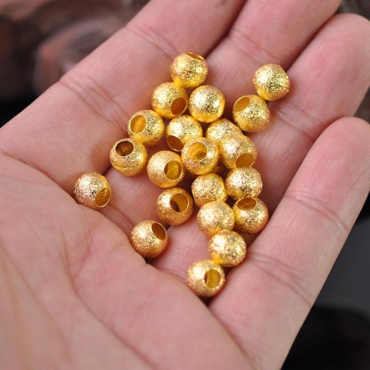 50pcs-gold-plated-color-round-8mm-hollow-matte-metal-brass-loose-spacer-big-hole-beads-lot-for-jewelry-making-diy-crafts