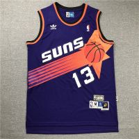 เสื้อคุณภาพสูง xพร้อมส่งx เสื้อกีฬาแขนสั้น ลาย NBA Jersey Phoenix Suns no.13 Nash Nash Jersey สีม่วง KQNJ