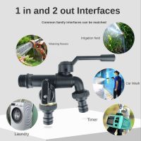 Black Brass Garden Hose Faucet Outdoor Anti-Freeze Bibcocks with Dual Outlet for Washing Machine 3/4 Inch Outdoor Faucet  Garden