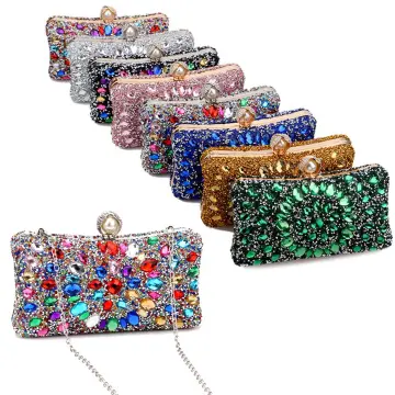 Diamond Clutch Purse And Handbag With Rhinestone Women's Party