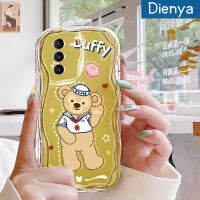 Dienya เคสปลอกสำหรับ Samsung Galaxy S21 FE S21 Plus S21 S20พิเศษ FE เคสการ์ตูนตุ๊กตาน่ารักหมีคลื่นใหม่เนื้อครีมนิ่มเคสโทรศัพท์โปร่งใสปลอกซิลิโคนป้องกันเลนส์กล้องใสกันกระแทก