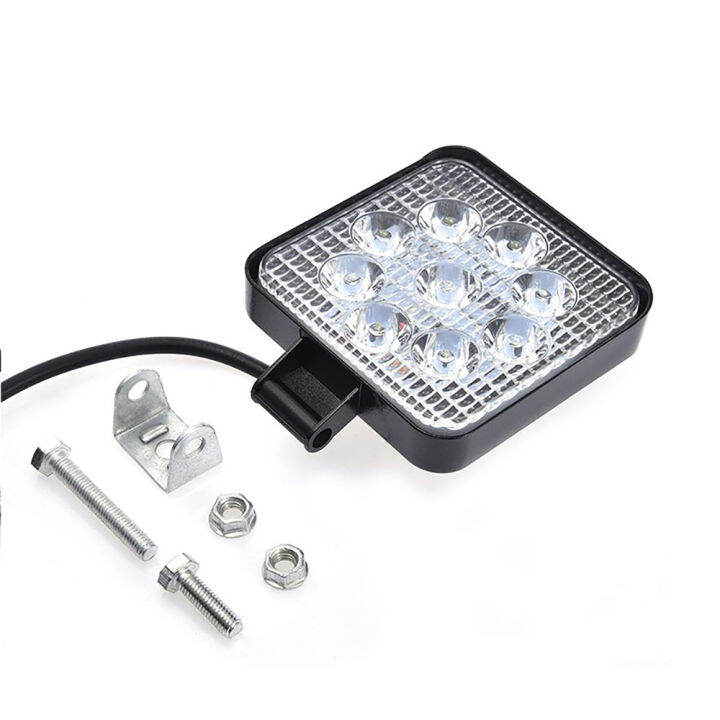 Mini Square 9 LED Work Light Bar Spot Flood Driving Spotlight Fog Lamp