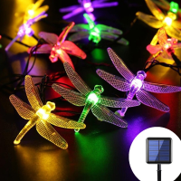 Fairy Lights ButterflyDragonfly Led Lights Garland Lights Solar Led Light Outdoor Garden Decor Christmas Light Christmas Decor