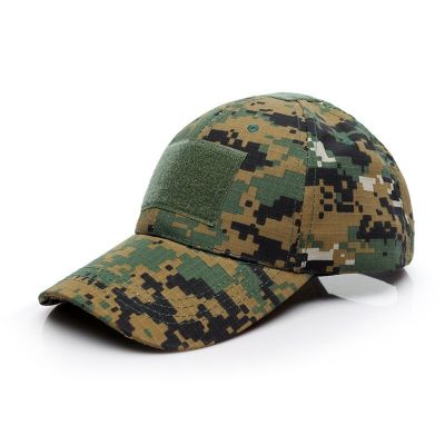 Unisex Outdoor Tactical Military Army Camo Adjustable Baseball Cap Camouflage Men Women Snapback Hat For Cycling Hiking Fishing Adhesives Tape