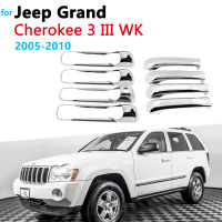 Chrome Door Handle Cover For Jeep Grand Cherokee 3 III WK 2005~2010 Auto Exterior Styling Stickers Parts Car Accessories ABS