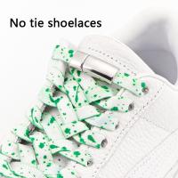 【HOT】❡◆ No Tie Shoe Laces Magnetic Lock Shoelaces Flat Elastic Sneaker Shoelace Ink for Adult Kids Shoes Accessories