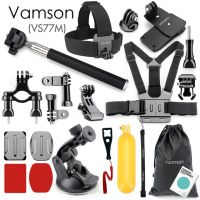 Vamson ชุดอุปกรณ์สำหรับ Go Pro ฮีโร่11 10 9 8 7 6 5ชุด Selfie สำหรับ Osmo Action สำหรับเคส Vs77