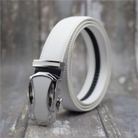 Cow Leather Women/men Belt White/brown/black/red/blue Aolly Automatic Buckle Belt for Women/men 3.5CM Width Waist Belt 90-130CM Belts