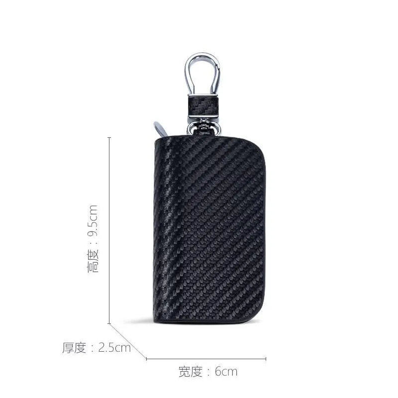 Carbon Fiber Perodua Proton Honda Toyota Key Pouch Car Key Wallet Holder