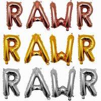 【A Great】4Pcs 16นิ้ว RAWR บอลลูน NumberBirthday บอลลูน ZooParty Circus Party บอลลูนไดโนเสาร์ปาร์ตี้ธีม RAWR,RAOR