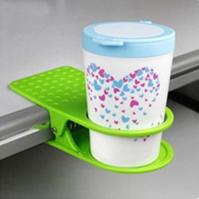【YF】 Office Supplies Colorful Plastic Hanger for Water Bottle Non-slip Scratch-free Cup Holder Clip Desk Table