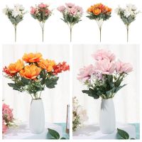 ผ้าไหม Freesia สำหรับตกแต่งโต๊ะช่อดอกไม้ปลอมอุปกรณ์ตกแต่งงานฝีมือแบบทำมือดอกไม้ประดิษฐ์