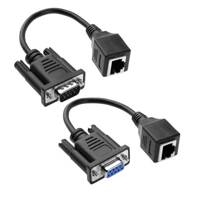 ▤ Male To Female VGA DB9 To RJ45 Adapter Cable RJ45 To DB9 Network Cable Connector Display To Network Cable DB9 Extender