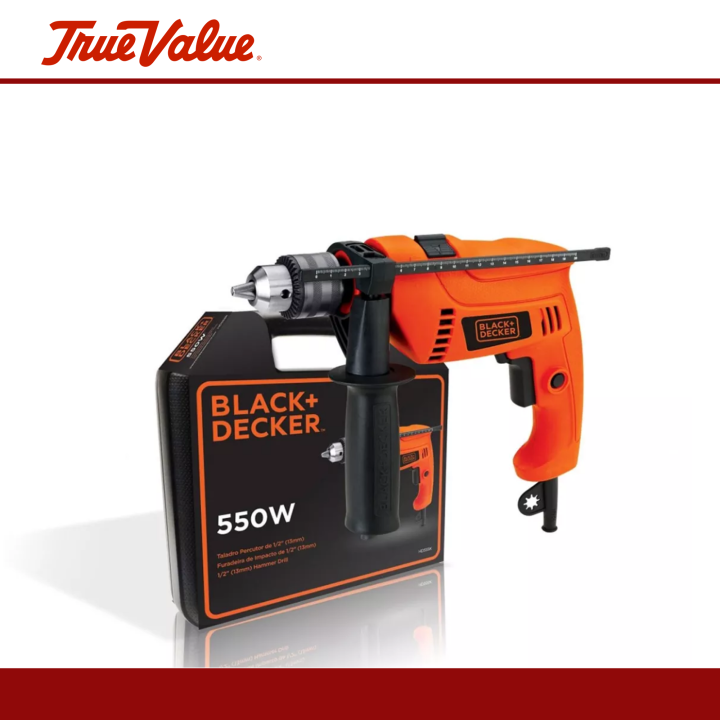 Black+Decker HD555K-B1 550W 13Mm Hammer Drill Kitbox - Power Tools, Start  Right, Start Here